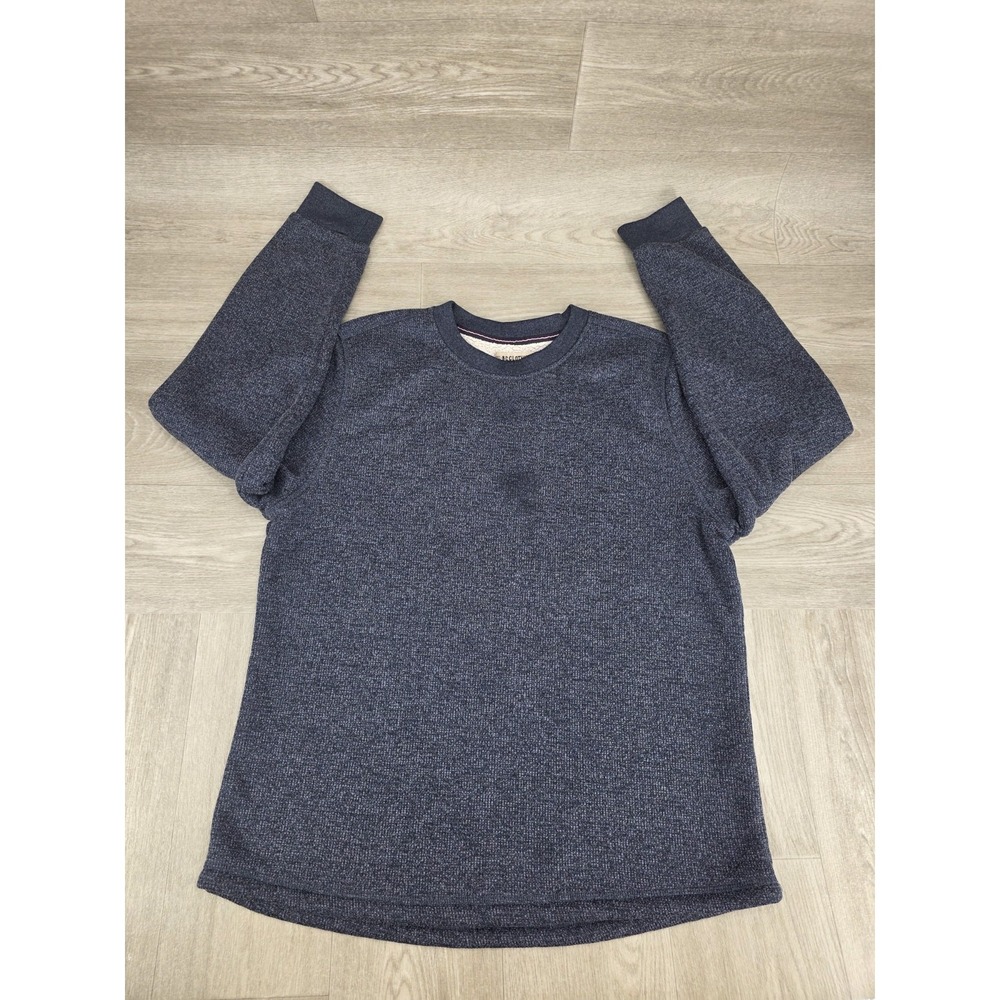 B.C. Clothing Heritage Fleece Sweatshirt Men's L Blue Fuzzy Warm Long Sleeve